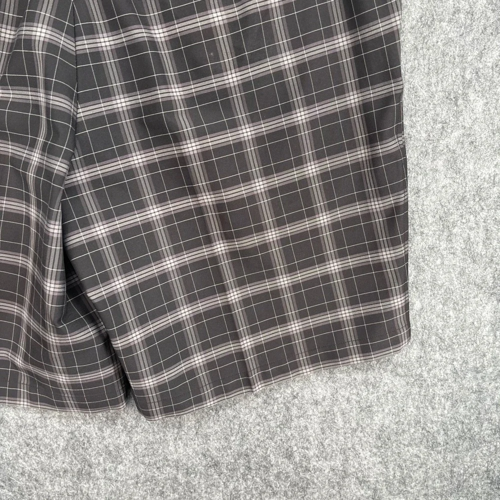 Footjoy Short Mens 34 Brown Plaid Golf Performance Flat Front FJ